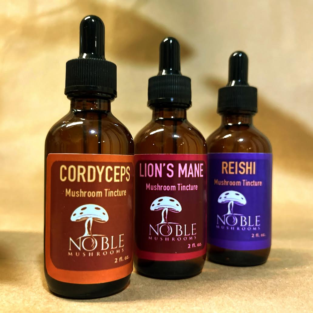 “Focus • Energy • Calm” Functional Mushroom Tincture Trio