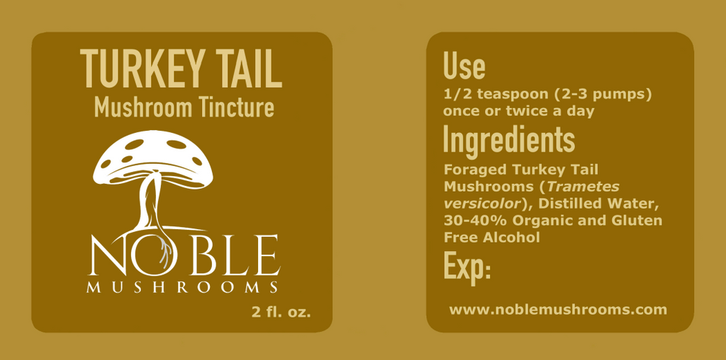 Turkey Tail Mushroom Tincture, Immune & Gut Support  (2 oz)