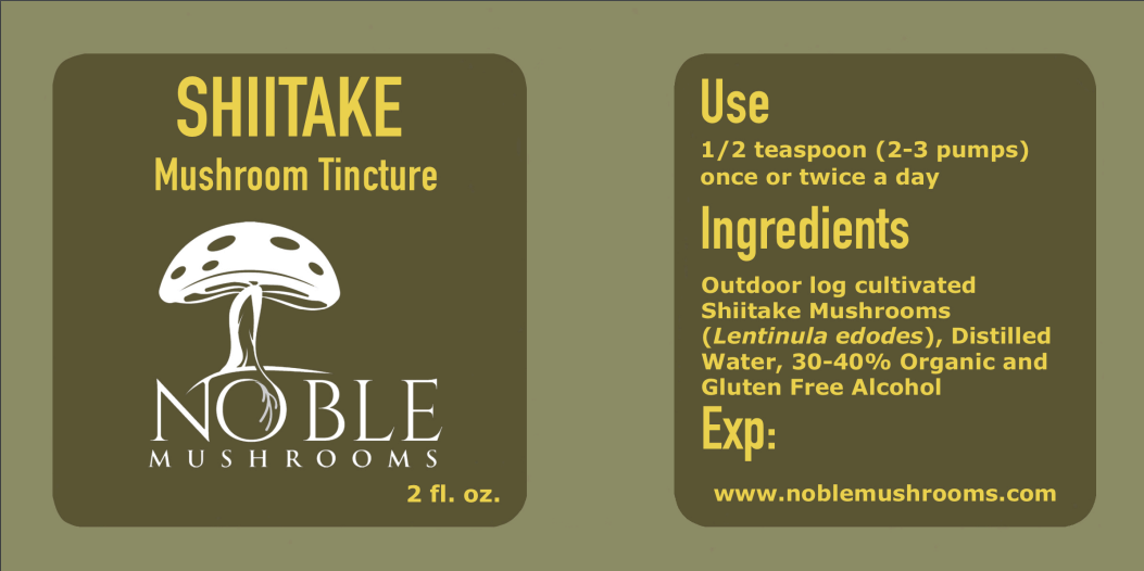 Shiitake Mushroom Tincture — Immune, Heart & Skin Support (2 oz)
